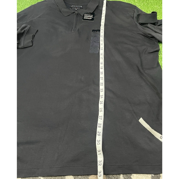 Synrgy Luxury Pima Quarter Zip Pullover Long Sleeve Black SZ 3XL New $48 - Picture 4 of 6